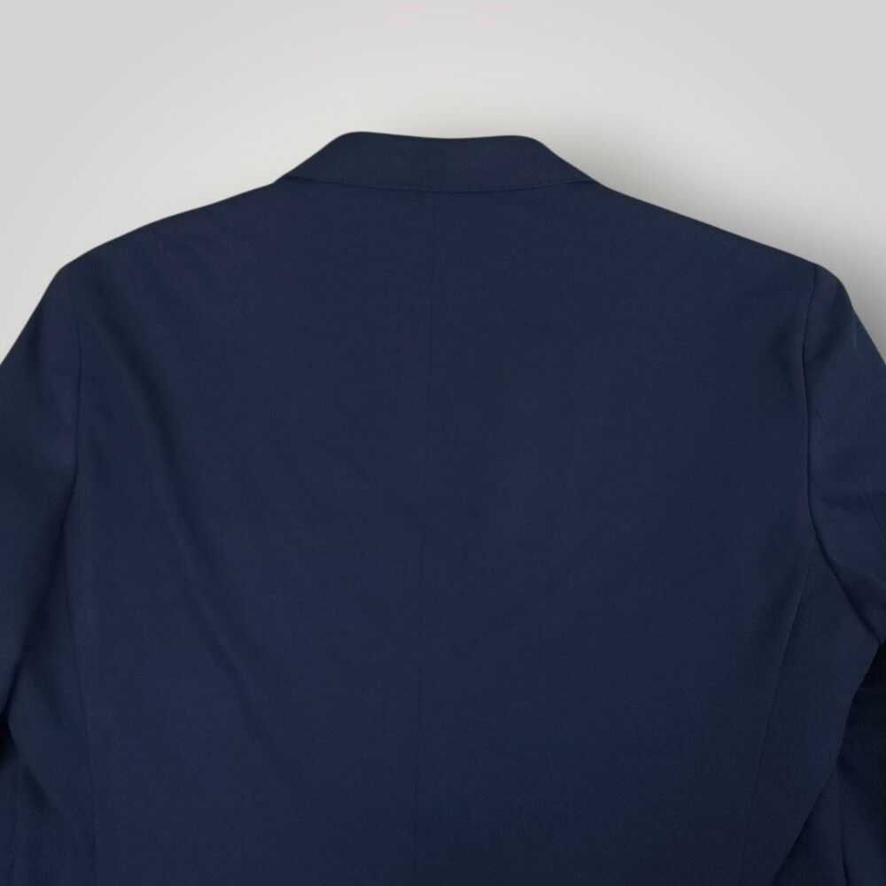 Bar III Sport Coat Mens 42R Unstructured Hopsack Patch Pocket Cotton Blend Navy - Picture 11 of 12